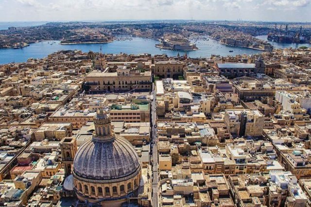 Valletta von oben Malta Hop On Bus Tour